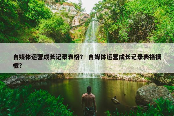 自媒体运营成长记录表格？ 自媒体运营成长记录表格模板？