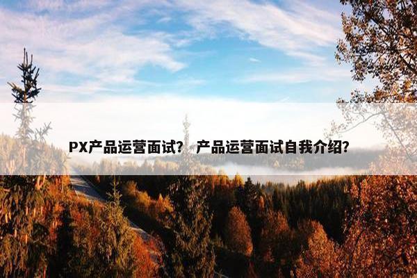 PX产品运营面试？ 产品运营面试自我介绍？