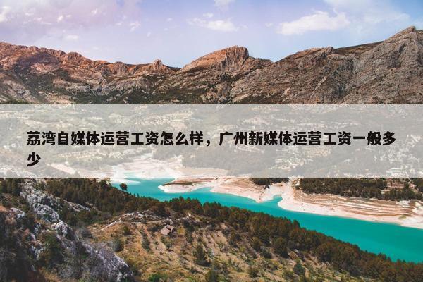 荔湾自媒体运营工资怎么样，广州新媒体运营工资一般多少