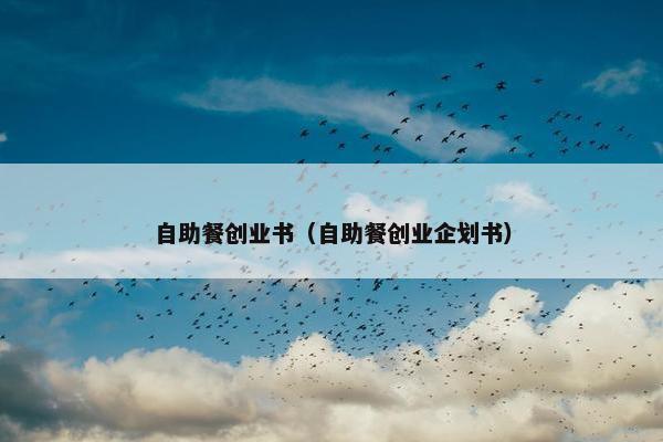 自助餐创业书（自助餐创业企划书）
