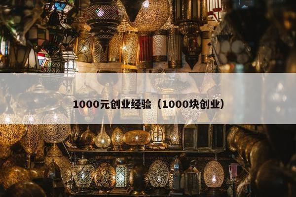 1000元创业经验（1000块创业）