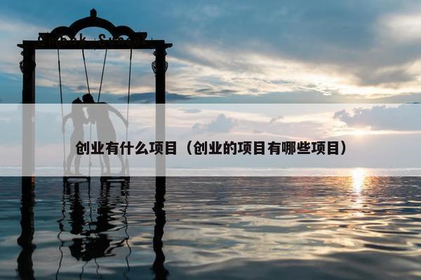 创业有什么项目（创业的项目有哪些项目）