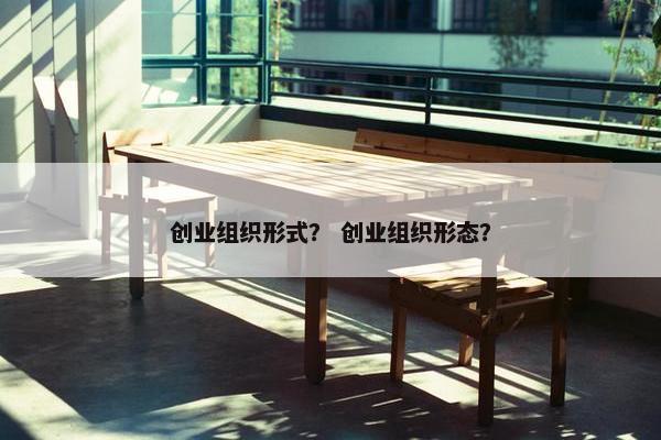 创业组织形式？ 创业组织形态？