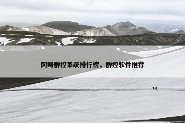 网赚群控系统排行榜，群控软件推荐