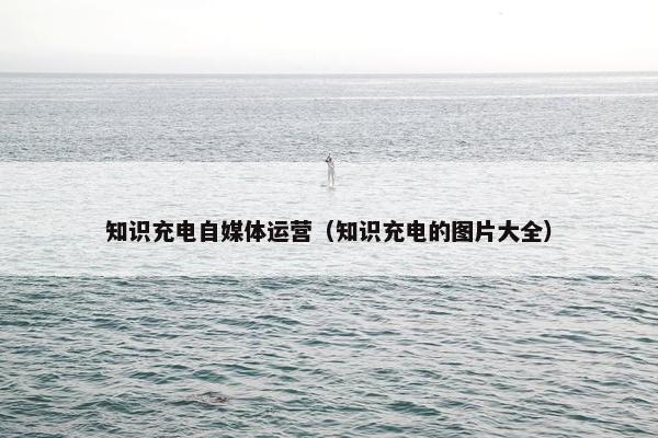 知识充电自媒体运营（知识充电的图片大全）