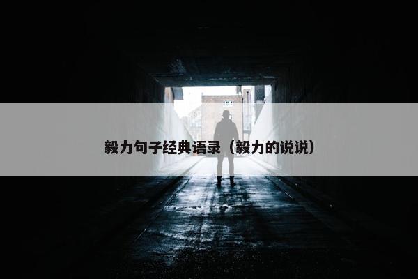 毅力句子经典语录（毅力的说说）