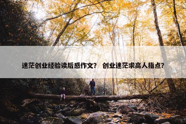迷茫创业经验读后感作文？ 创业迷茫求高人指点？