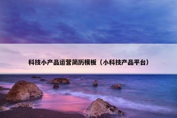 科技小产品运营简历模板（小科技产品平台）