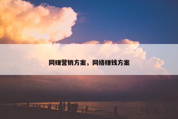 网赚营销方案，网络赚钱方案