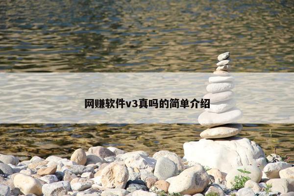 网赚软件v3真吗的简单介绍