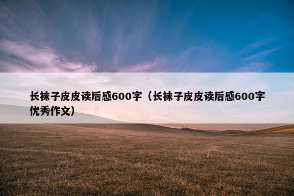 长袜子皮皮读后感600字（长袜子皮皮读后感600字优秀作文）