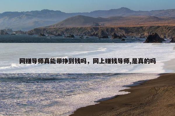 网赚导师真能带挣到钱吗，网上赚钱导师,是真的吗