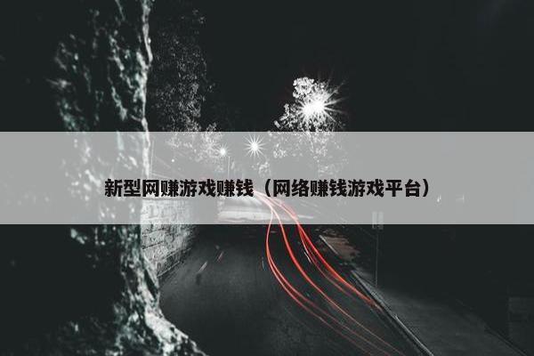 新型网赚游戏赚钱（网络赚钱游戏平台）