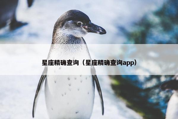 星座精确查询（星座精确查询app）
