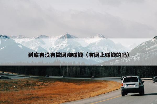 到底有没有做网赚赚钱（有网上赚钱的吗）