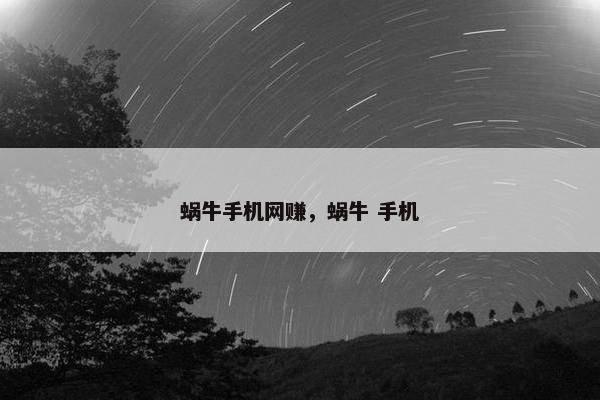 蜗牛手机网赚，蜗牛 手机