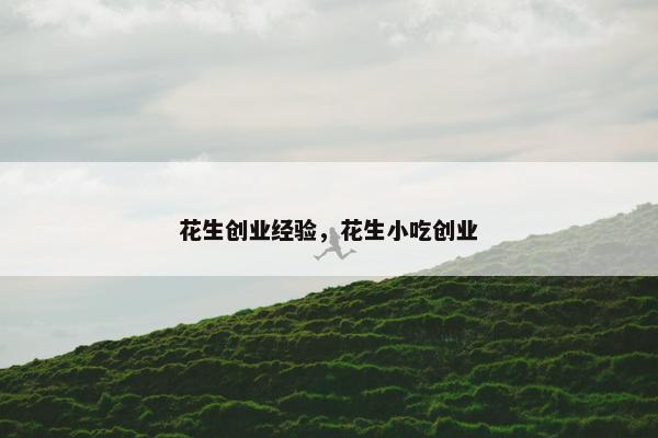 花生创业经验，花生小吃创业