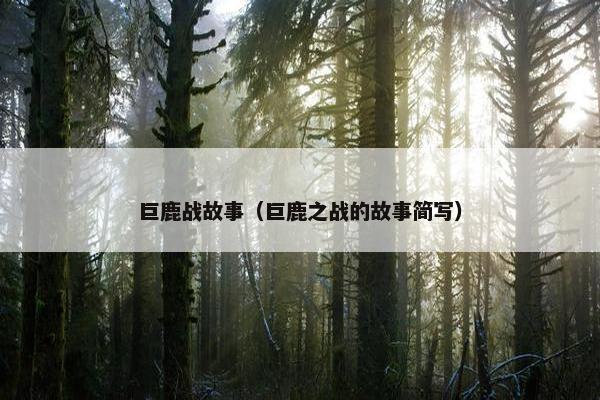 巨鹿战故事（巨鹿之战的故事简写）