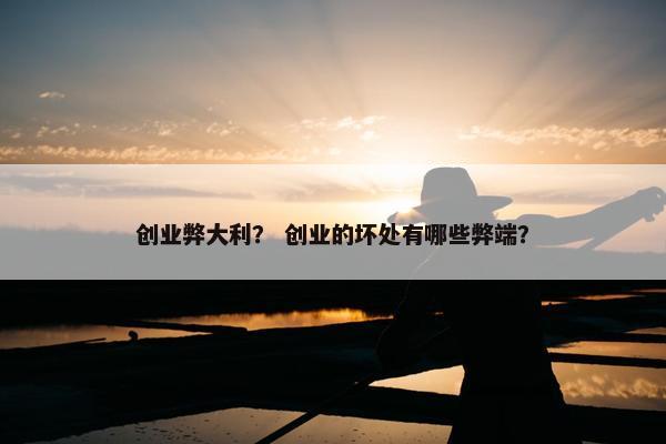 创业弊大利？ 创业的坏处有哪些弊端？