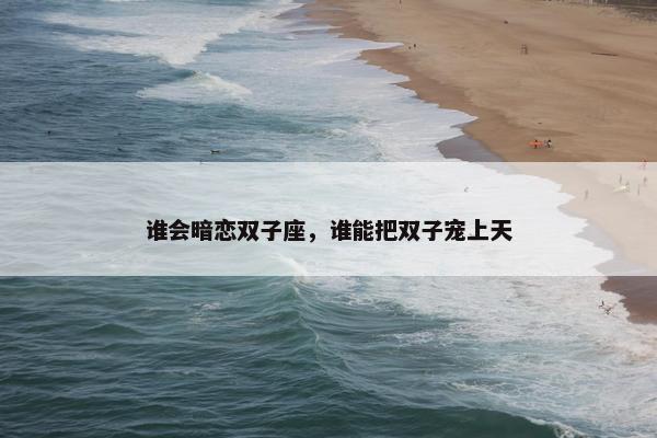 谁会暗恋双子座，谁能把双子宠上天