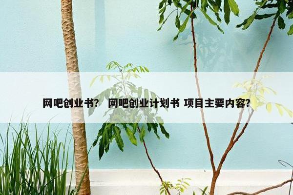 网吧创业书？ 网吧创业计划书 项目主要内容？