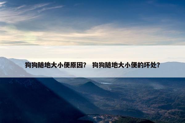 狗狗随地大小便原因？ 狗狗随地大小便的坏处？
