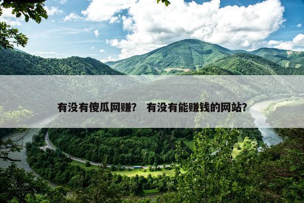 有没有傻瓜网赚？ 有没有能赚钱的网站？