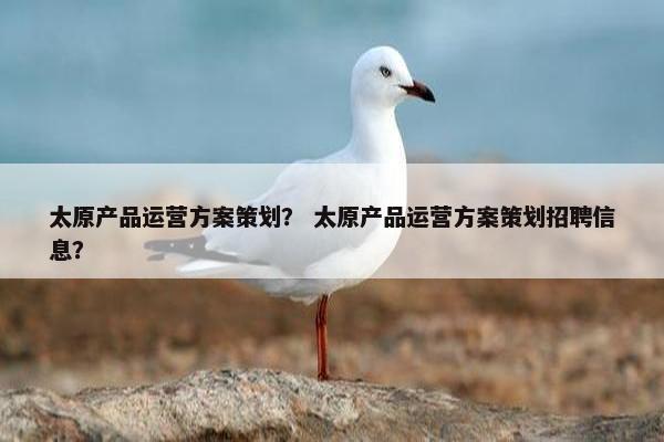 太原产品运营方案策划？ 太原产品运营方案策划招聘信息？