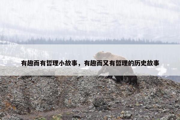 有趣而有哲理小故事，有趣而又有哲理的历史故事