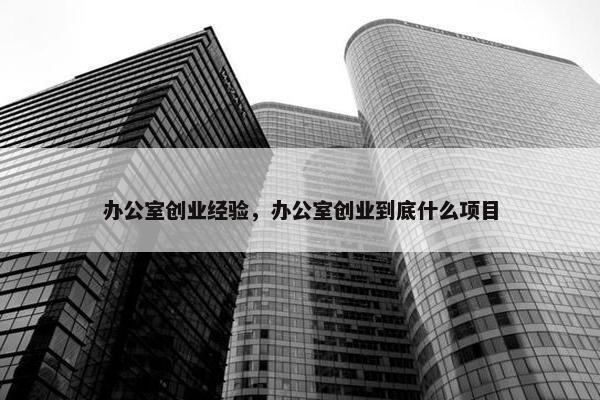 办公室创业经验，办公室创业到底什么项目