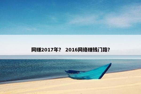 网赚2017年？ 2016网络赚钱门路？