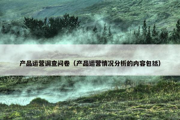 产品运营调查问卷（产品运营情况分析的内容包括）
