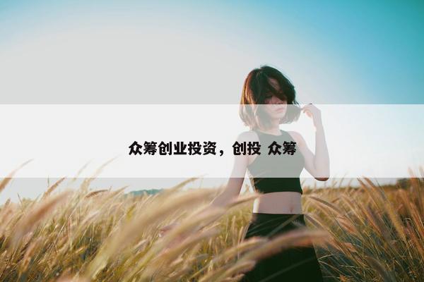 众筹创业投资，创投 众筹