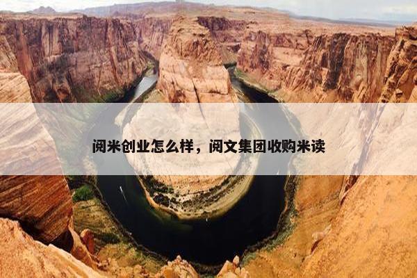 阅米创业怎么样，阅文集团收购米读