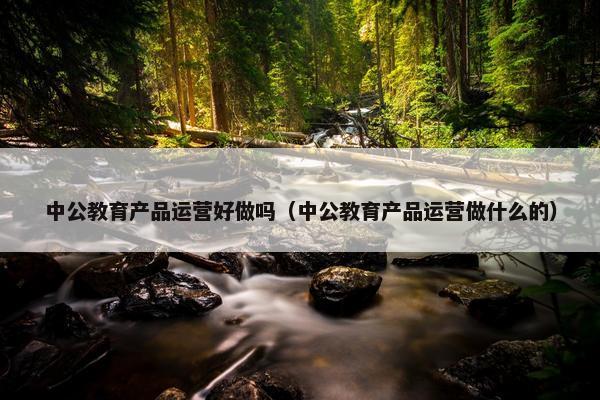 中公教育产品运营好做吗（中公教育产品运营做什么的）