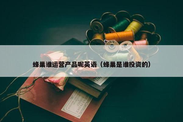 蜂巢谁运营产品呢英语（蜂巢是谁投资的）