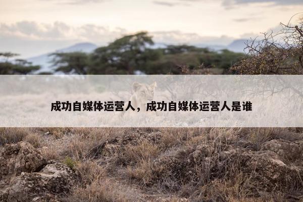 成功自媒体运营人，成功自媒体运营人是谁