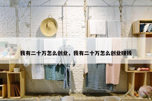 我有二十万怎么创业，我有二十万怎么创业赚钱