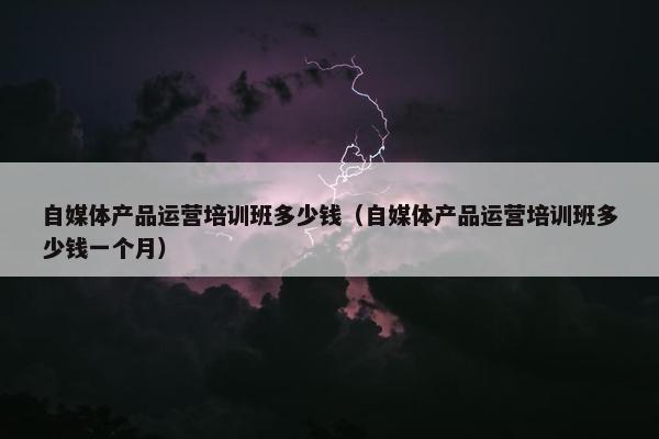 自媒体产品运营培训班多少钱（自媒体产品运营培训班多少钱一个月）