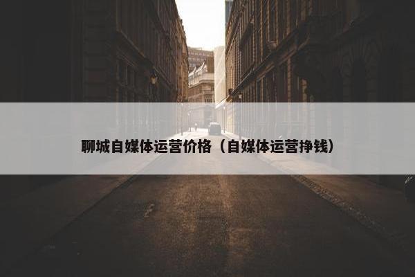 聊城自媒体运营价格（自媒体运营挣钱）