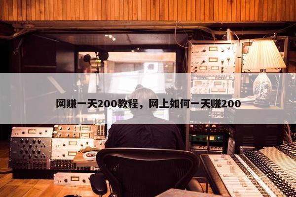 网赚一天200教程，网上如何一天赚200
