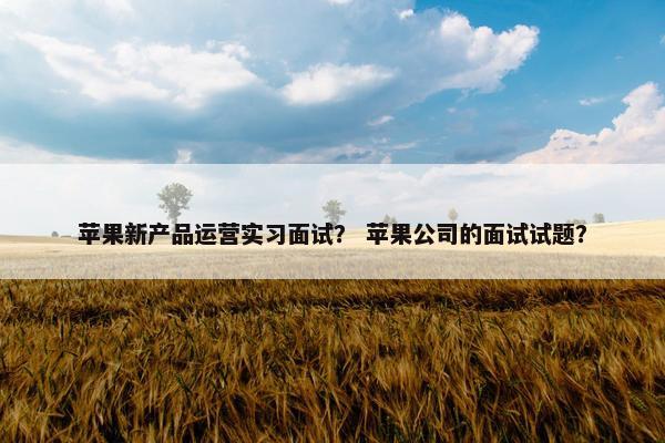 苹果新产品运营实习面试？ 苹果公司的面试试题？