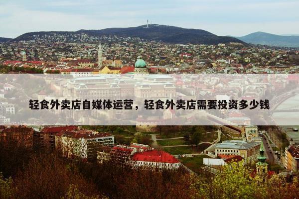 轻食外卖店自媒体运营，轻食外卖店需要投资多少钱