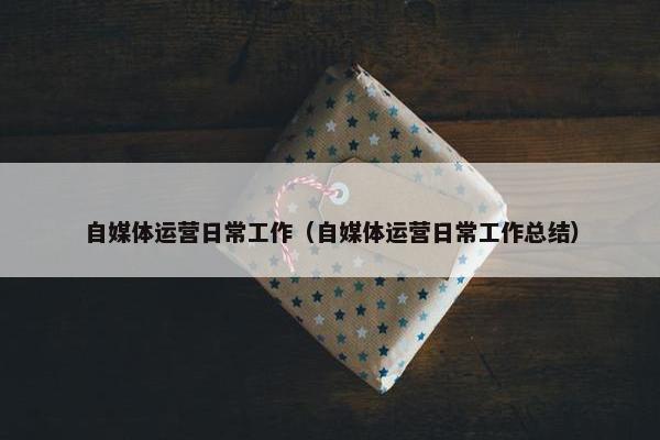 自媒体运营日常工作（自媒体运营日常工作总结）