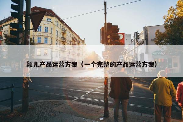 颖儿产品运营方案（一个完整的产品运营方案）