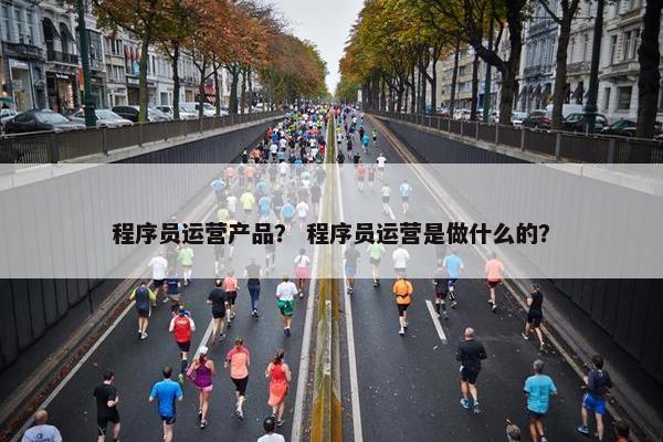 程序员运营产品？ 程序员运营是做什么的？