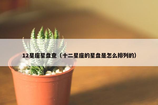 12星座星盘查（十二星座的星盘是怎么排列的）