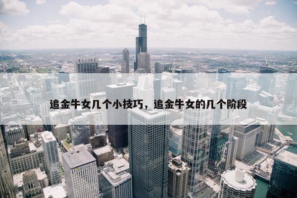 追金牛女几个小技巧，追金牛女的几个阶段