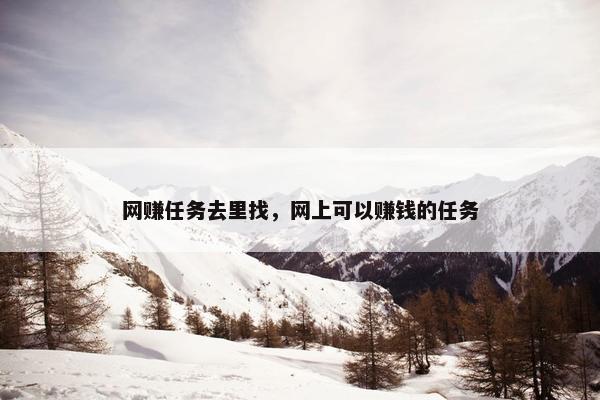 网赚任务去里找，网上可以赚钱的任务