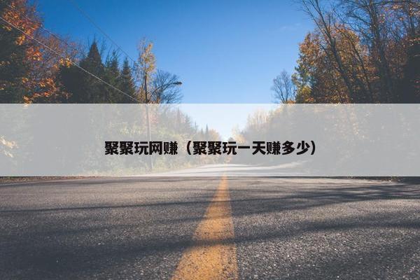 聚聚玩网赚（聚聚玩一天赚多少）